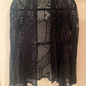 Arden B Black Asymmetrical Cut Out Tunic